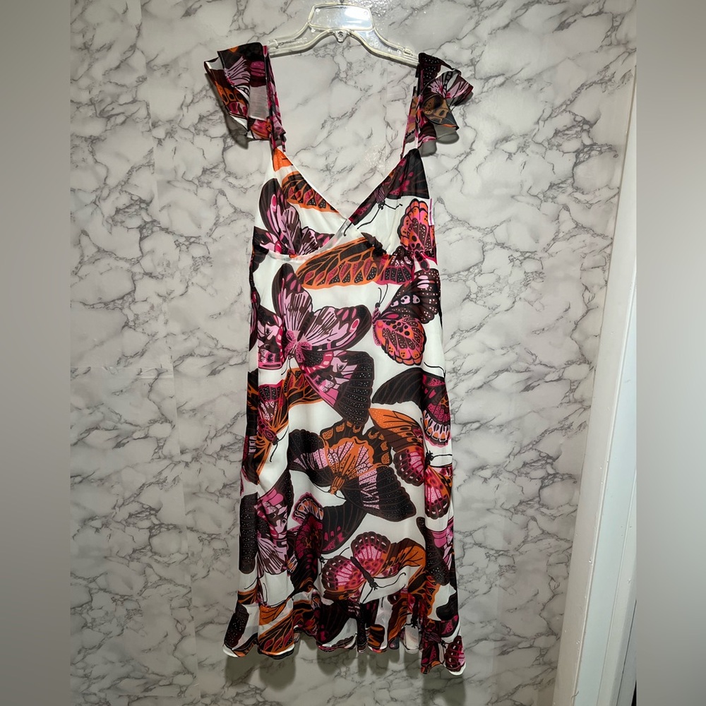 BETSEY JOHNSON Pepper Butterfly-Print Midi Dress - Picture 3 of 9